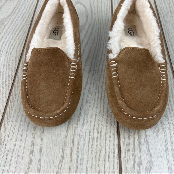 UGG Ansley Slipper Shoes US6 Chestnut (tan) $100 Indoor Outdoor Moccasin Flat - Picture 3 of 9
